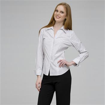 Platinum Red Stripes Easy Care Fitted Shirt image number 0